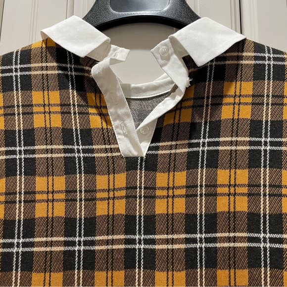 ModCloth Yellow & Black Plaid Dress - L - Picture 5 of 6